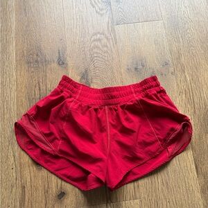 Lululemon Red Hotty Hot Shorts Size 6